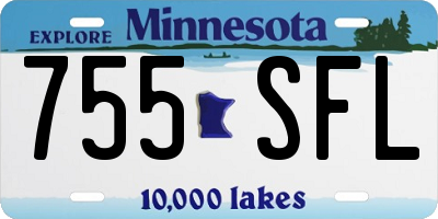 MN license plate 755SFL