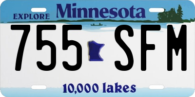 MN license plate 755SFM