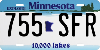 MN license plate 755SFR