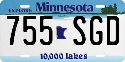MN license plate 755SGD