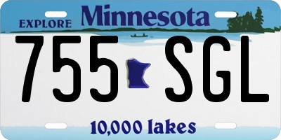 MN license plate 755SGL
