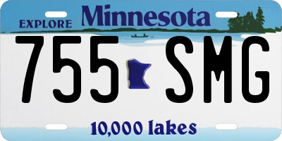 MN license plate 755SMG