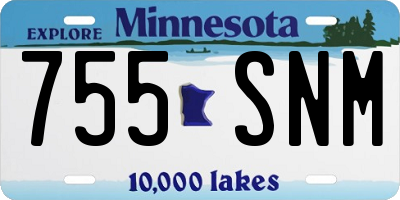 MN license plate 755SNM