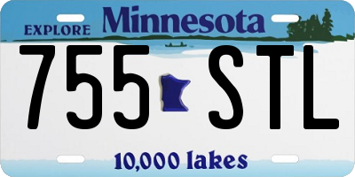 MN license plate 755STL