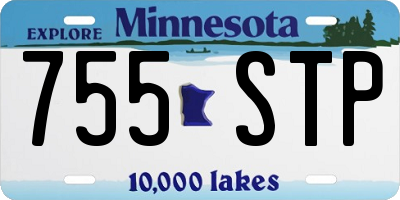 MN license plate 755STP