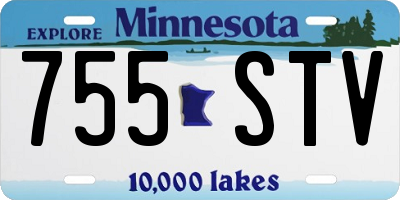 MN license plate 755STV