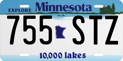 MN license plate 755STZ