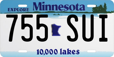 MN license plate 755SUI