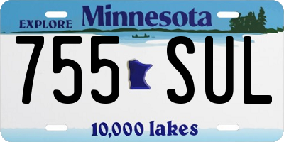 MN license plate 755SUL