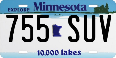 MN license plate 755SUV