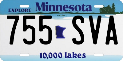 MN license plate 755SVA
