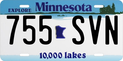 MN license plate 755SVN