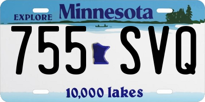 MN license plate 755SVQ