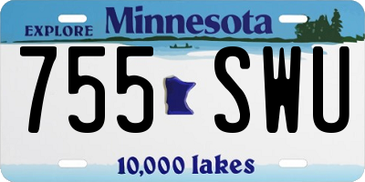 MN license plate 755SWU