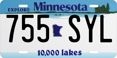 MN license plate 755SYL