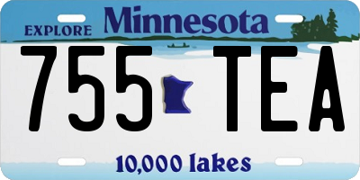 MN license plate 755TEA