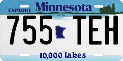 MN license plate 755TEH