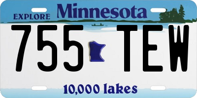 MN license plate 755TEW