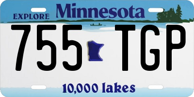 MN license plate 755TGP