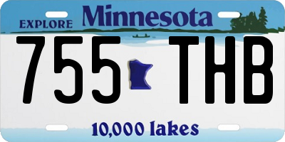 MN license plate 755THB