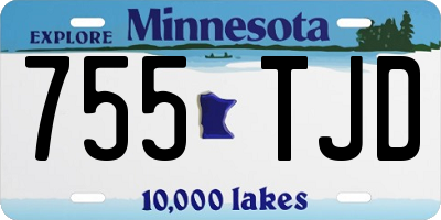 MN license plate 755TJD