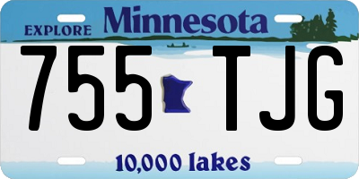 MN license plate 755TJG
