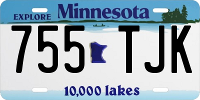 MN license plate 755TJK