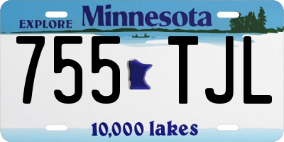 MN license plate 755TJL