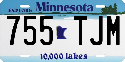 MN license plate 755TJM