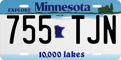 MN license plate 755TJN