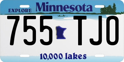 MN license plate 755TJO