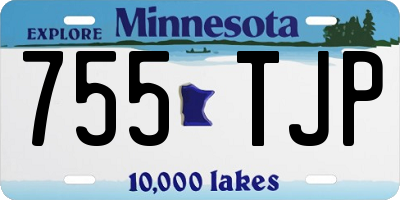 MN license plate 755TJP