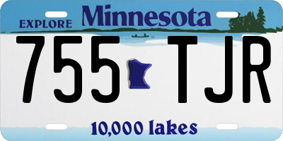MN license plate 755TJR