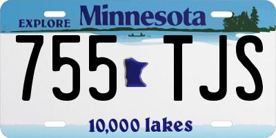 MN license plate 755TJS