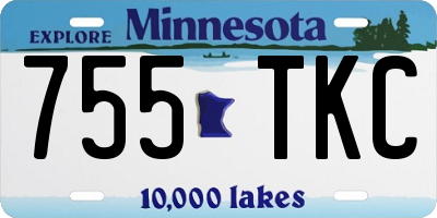 MN license plate 755TKC