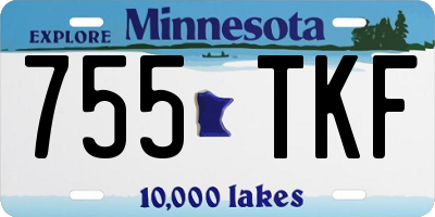 MN license plate 755TKF