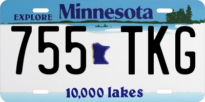 MN license plate 755TKG