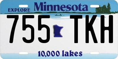 MN license plate 755TKH