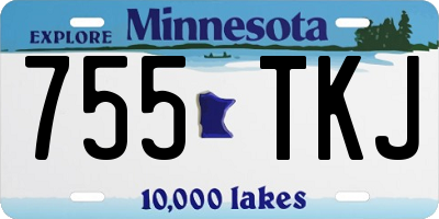 MN license plate 755TKJ