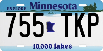 MN license plate 755TKP
