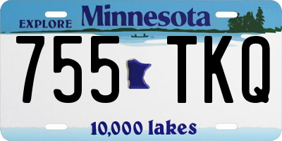 MN license plate 755TKQ