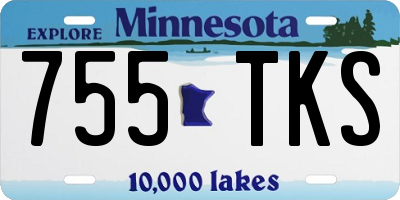 MN license plate 755TKS