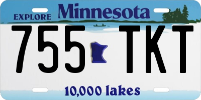 MN license plate 755TKT
