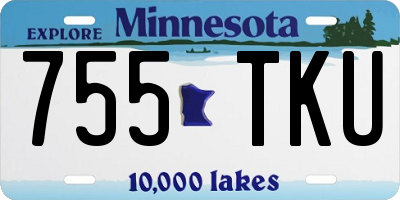 MN license plate 755TKU