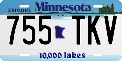 MN license plate 755TKV
