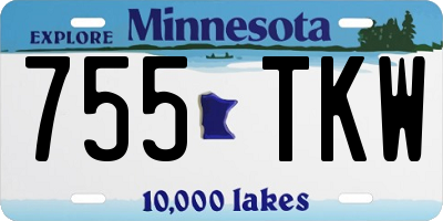 MN license plate 755TKW