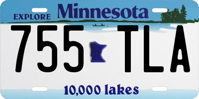 MN license plate 755TLA