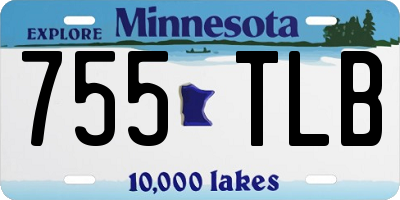 MN license plate 755TLB