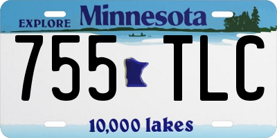 MN license plate 755TLC