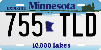 MN license plate 755TLD